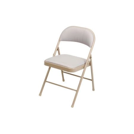 National Public Seating Interion Folding Chair, Fabric, Beige INT-961